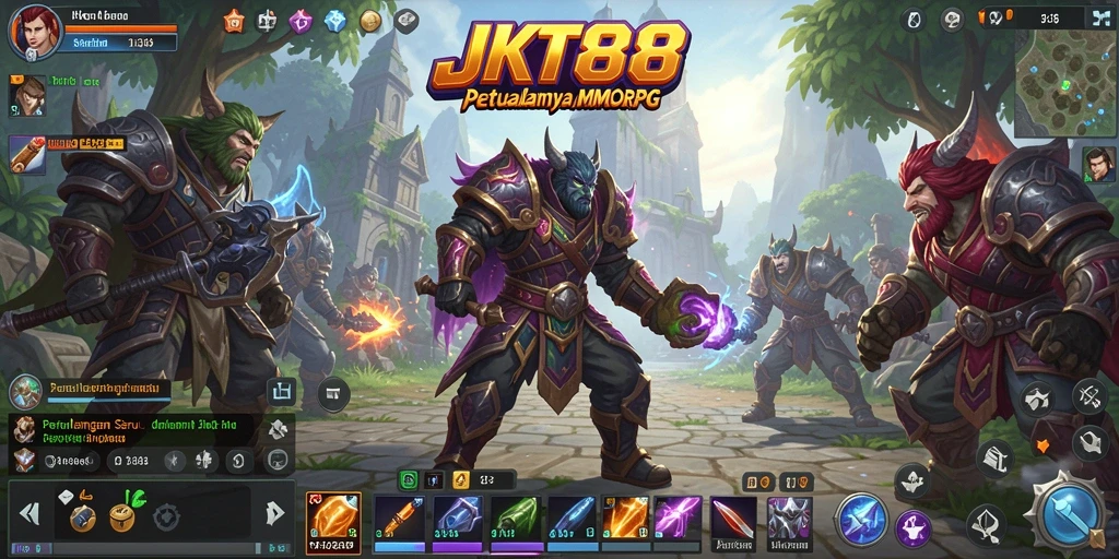 Tampilan gameplay seru dalam dunia MMORPG JKT88.