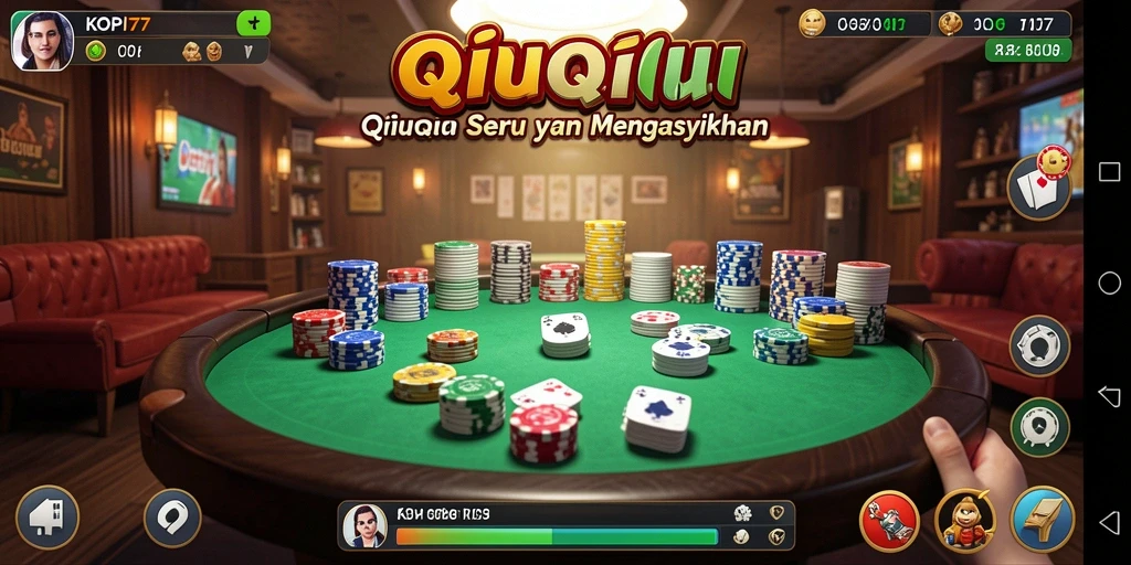 Screenshot gameplay QiuQiu yang seru dan menegangkan di KOPI77.