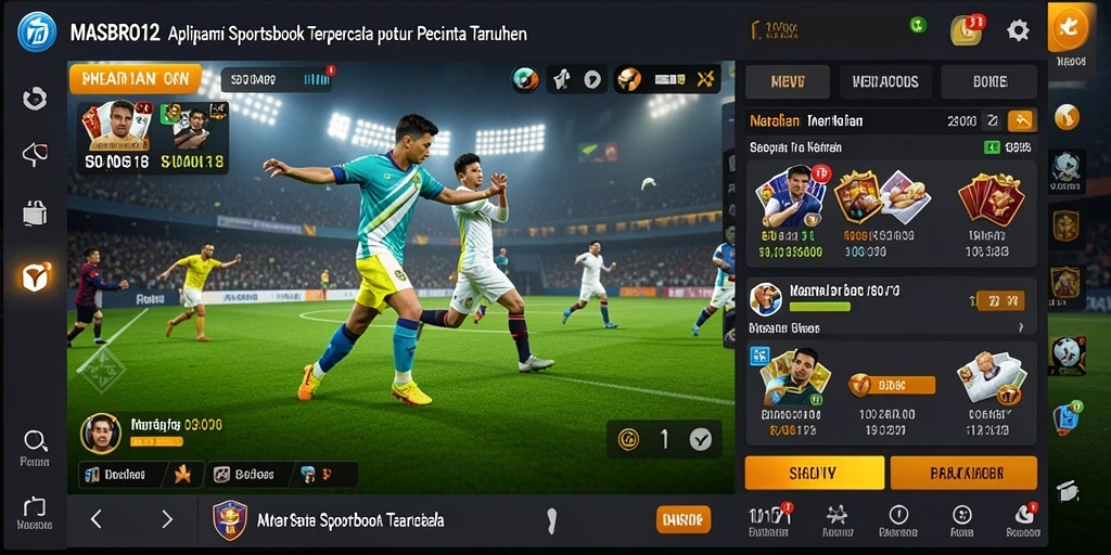 Tampilan utama MASBRO12 dengan berbagai pilihan taruhan olahraga.