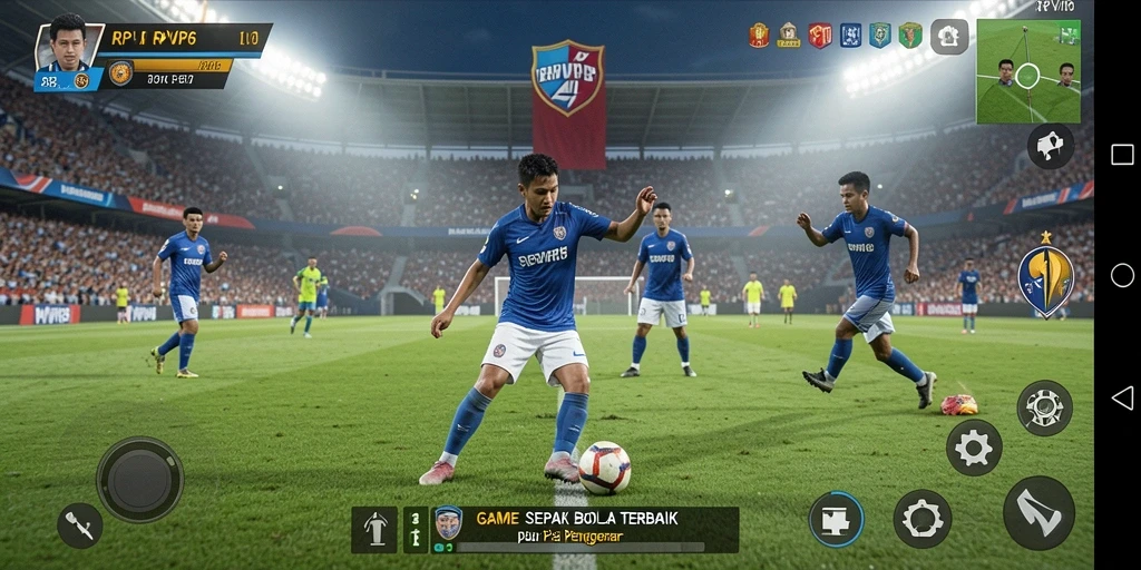 Tampilan menarik dari permainan RPVIP6 yang menampilkan aksi sepak bola.